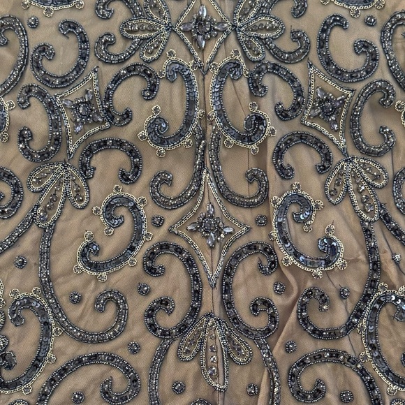 Sherri Hill FLAWED Maxi Evening Gown Full Floor Length, Midnight Blue, Size 0 - Picture 12 of 16